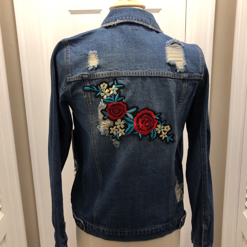 Design Lab distresses Denim jacket - Picture 3 of 4